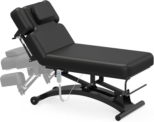 SyyBhb Professional Hi-Lo Bobath Table, Electric Lift Massage Table, Haydrulic Adjustable Backrest Downward for Acupuncture Treatment/Facial/Beauty/Spa/Physical Therapy