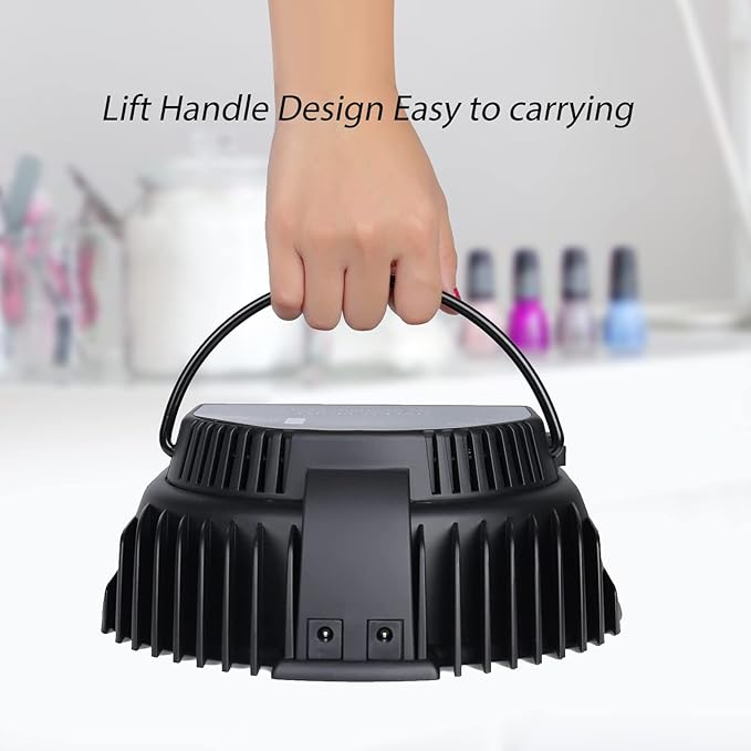 64W Rechargeable Pro LED Gel Nail UV Light UV LED Nail Lamp Cordless Led Light for Nails(Black)