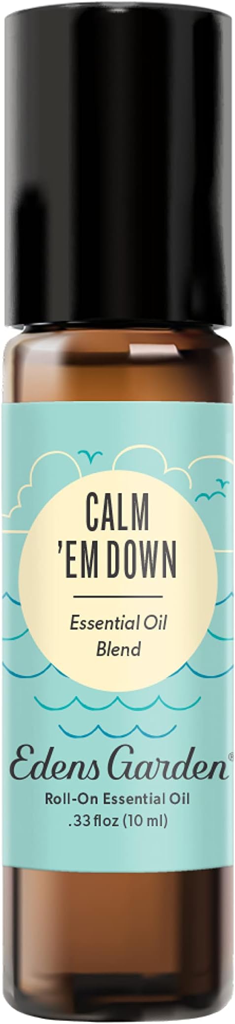 Edens Garden Calm 'Em Down Essential Oil Roll-On Blend- 100% Pure Premium Grade, Natural, Therapeutic, Aromatherapy, Kid & Skin Safe, The Best for Comfort, Relaxation Pre-Diluted 10 ml (.33 fl oz)