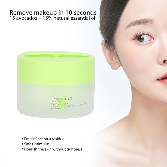 Makeup Remover Cleansing Balm Cream Cleanser Cleansing Cream Gentle Moisturizing 10 Seconds Quick Remover with Magnetic Digging Spoon for Facial Blackhead Removal