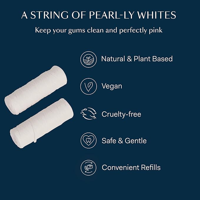 Better & Better Natural Dental Floss Refill Pack | Waxed & Zero Plastic Oral Care - 100% Plant-Based, Vegan, Eco and Non Toxic Dental Floss, 2 Spools