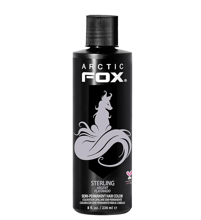 ARCTIC FOX Vegan and Cruelty-Free Semi-Permanent Hair Color Dye (8 Fl. Ounces, Sterling)