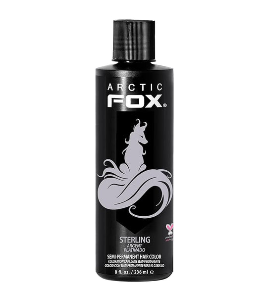 ARCTIC FOX Vegan and Cruelty-Free Semi-Permanent Hair Color Dye (8 Fl. Ounces, Sterling)