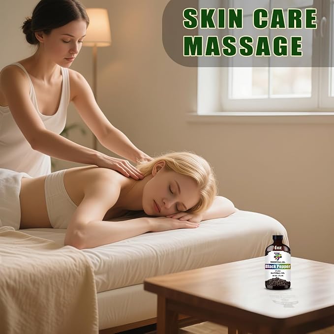 Black Pepper Essential Oil (4 oz/120 ml) — Black Pepper Oils for Aromatherapy, diffusers, humidifiers, Home fragrances, DIY Skincare, soap Making, DIY Candle, Relaxation, Yoga, and Meditation