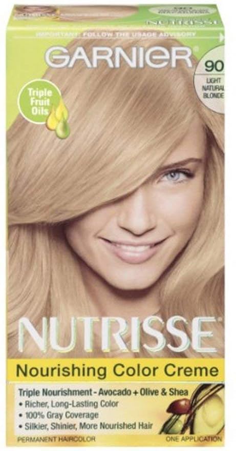 Garnier Nutrisse Nourishing Color Creme, Light Natural Blonde [90] 1 ea (Pack of 10)