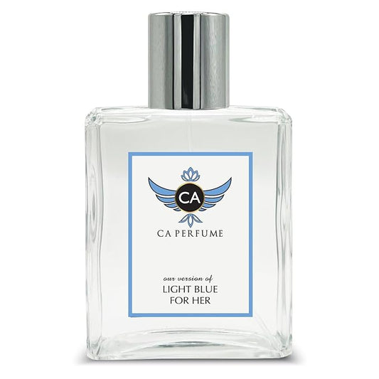 CA Perfume Impression of Light Blue For Her For Women Long Lasting FragranceEau de Parfum Spray Bottle 3.4 Fl Oz/100ml