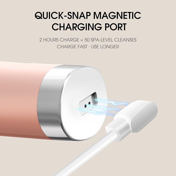 Facial Cleansing Brush,Silicone Face Scrubber,Pore Scrubber for Women Men,IPX7 Waterproof Exfoliating Face Brush,Rechargeable Electric Face Scrub,Pink