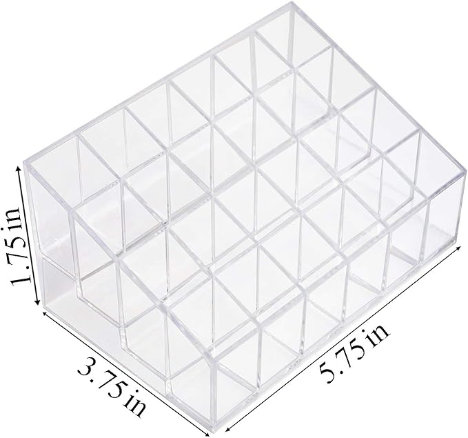 Super Z Outlet Transparent Cosmetic Makeup Organizer for Lipstick, Brushes, Bottles, and More. Clear Case Display Rack Holder