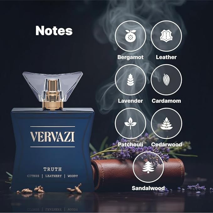 Truth 50 ml Unisex Eau de Parfum, Bergamot, Lavender, Cedarwood Notes - 22% Concentration, 8+ Hours Lasting Perfume for Women & Men, Day & Night Wear, Includes Radiance Perfume Tester