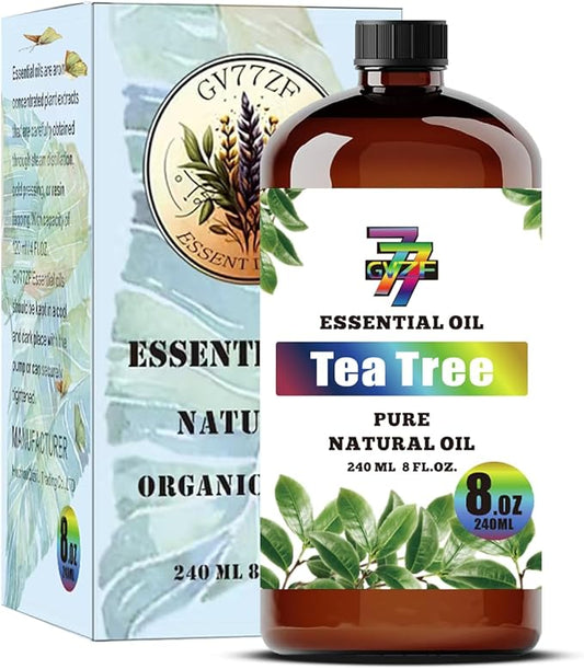 Tea Tree Essential Oil (8 oz / 240 ml) – Tea Tree Oils for diffusers, humidifiers, Home Baths, Cleaning Products, Yoga, DIY Soaps and DIY Scented Candles