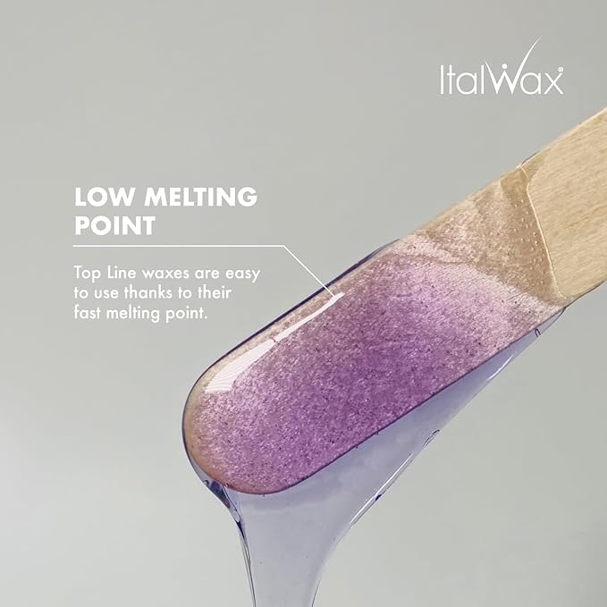Italwax Orchid Jelly Wax 1.65 lb (750g) – Transparent Fast-Setting Violet Gel with Strong Grip and floral fragrance, Ideal for Bikini & Underarms, Highly Elastic and Easy to Control – Made in Italy