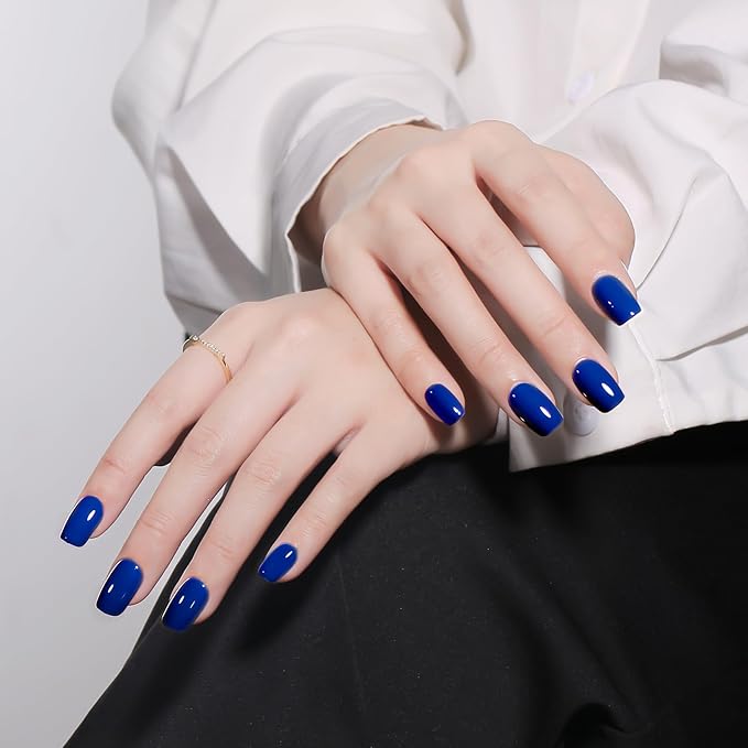 MAYCHAO 15ML Sapphire Blue Gel Nail Polish 1Pc Royal Bright Blue Nail Polish Soak Off UV LED Nail Gel Polish Nail Art Starter Manicure Salon DIY at Home, 0.5 OZ