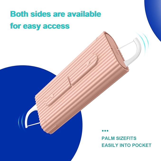 Holy Rose Travel Dental Floss Picks Case - 2 Boxes, Portable Floss Dispenser Pink - 4 Boxes, 50 Picks and 10 Picks/Box, Total of 160 Picks | Adult Flosser Sticks Set for Teeth and Oral Care.