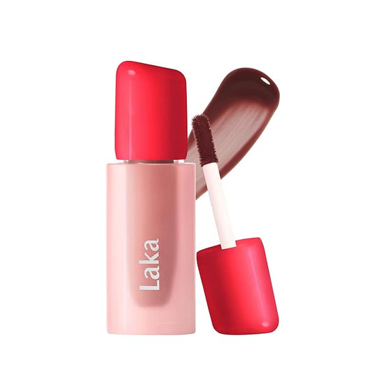 Laka Popping Balloon Lip Stain, 4.5g/0.15oz, Glossy Plumping Lip Tint, Moisturizing, Non-Sticky Texture for All-Day Hydration, Vegan, K-Beauty (#990 Smoky)