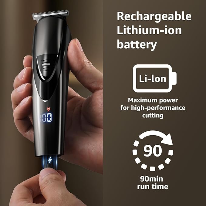 SHPAVVER Beard Trimmer for Men: Professional Barber Hair Clippers - 12-in-1 Cordless Grooming Kit - Waterproof Electric Razor with Turbo Speed & Precision Blades