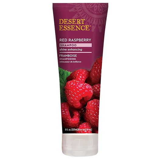 Desert Essence Red Raspberry Shampoo - 8 Fl Ounce - Gloss & Shine Enhancing - Strengthens Hair - Removes Everyday Pollutants - Vitamin A & C - Calcium - Magnesium