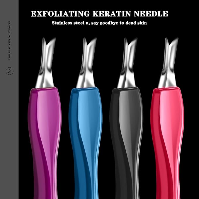 Cuticle Pusher Cuticle Trimmer Professional V Shaped Cuticle Remover Manicure Dead Skin Removal Tool Toe Nail Care for Home and Nail Shop (12Pcs)