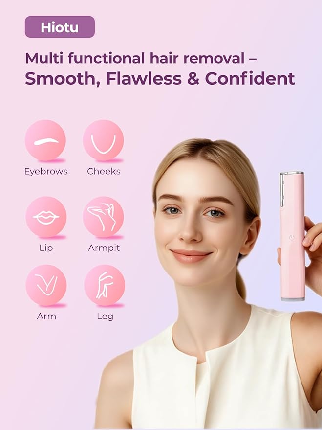 Electric Dermaplane Razor for Women Face – 2-Speed Sonic Hair Removal Tool, USB-C Rechargeable Razors for Women, Safe Anti Peach Fuzz & Dead Skin Remover with 5 Replaceable Heads