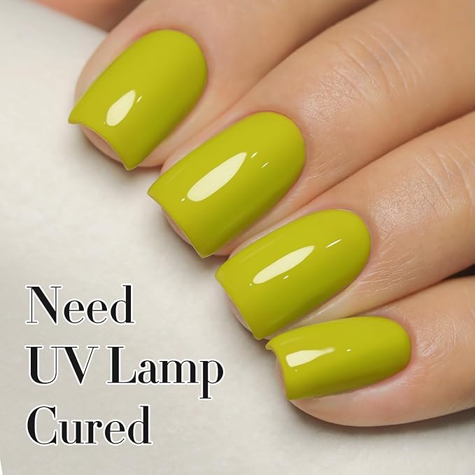 Double Rhythm 15ML Gel Nail Polish Pure Sheer Same Color Same Bottle Soak Off Gel Polish Art Manicure Salon DIY at Home for Women (Olive Green-A1307)