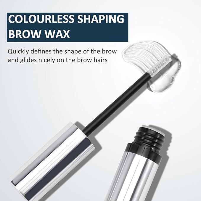 Boobeen Brow Wax Clear, Waterproof Eyebrow Wax Styling Pencil, Shaping with Slanted Tip Application, Long-Lasting Hold