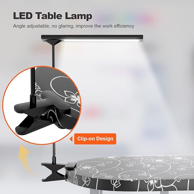 Portable Nail Table for Nail Tech on Wheels, Foldable Professional Manicure Table Travel Nail Desk with LED Lamp/Dust Collector/3 Dust Bags/Wrist Cushion/Storage Bag, Black