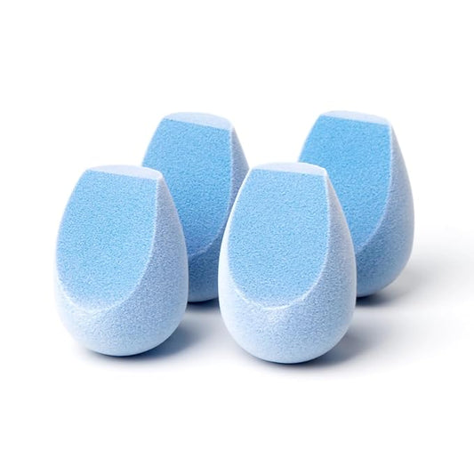 JUNO & Co. Microfiber Velvet Sponge, Latex-Free, Dual Layer Technology, Flawless Makeup Blender for Foundations, Powders and Creams (4 Fusion Sponge Bundle)