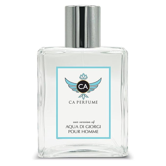 CA Perfume Impression of Aqua Di Giorgi Pour Homme Woody Aquatic Scent Long Lasting Cologne for Men Signature Scent for Day and Night Wear 3.4 Fl Oz 100ml