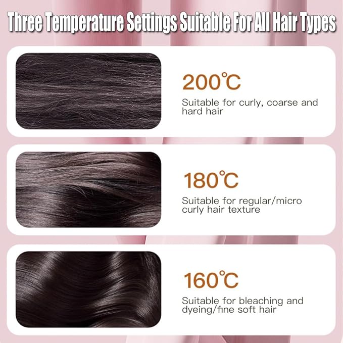 Mini Straightener Brush, Rechargeable Cordless Hair Straightener with 3-Temp Settings & Anti-Scald Shell, Fast Heating 30s Portable Hot Comb for Travel, Frizz Control for All Hair Types(Black)