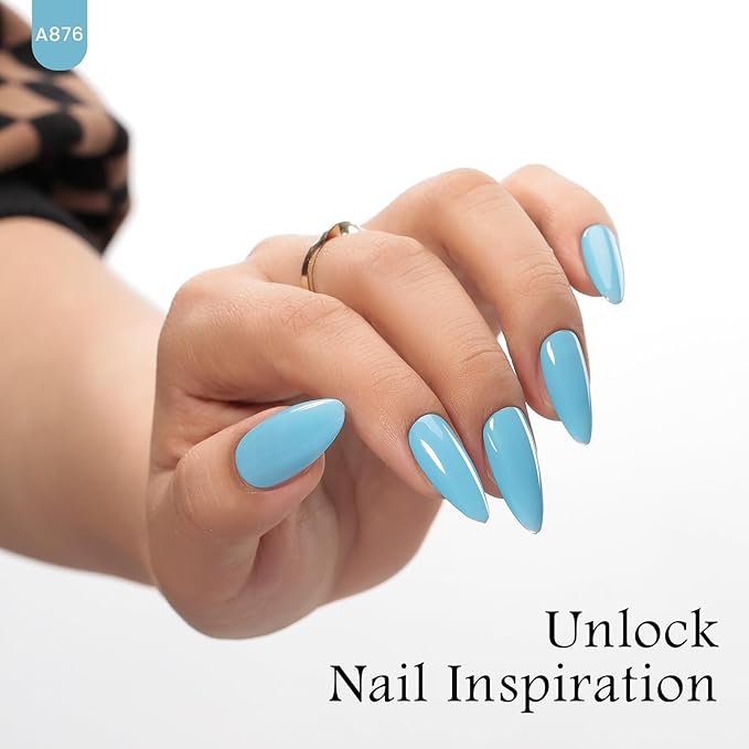 MAYCHAO 15ML Gel Nail Polish 1Pc Deep Sky Blue Gel Polish Soak Off UV LED Nail Polish Nail Art Starter Manicure Salon DIY at Home, 0.5 OZ