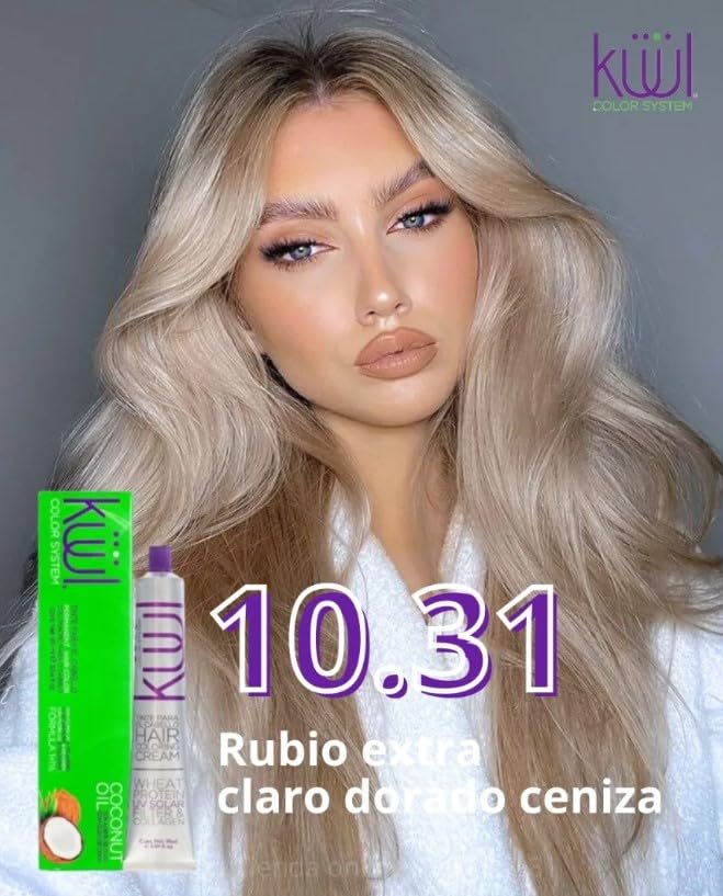 Fantasy Nails Küül Color System, DORADOS (10.31 RUBIO EXTRA CLARO DORADO CENIZO), 3.04 Fl Oz