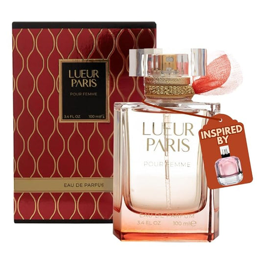 Lueur Paris Pour Femme Womens Perfume - INSPIRED by A WORLD RENOWED WOMEN'S PERFUME - Fruity, Floral, Patchouli, Sweet, Citrus, White Musk - 3.4 fl oz / 100 ml