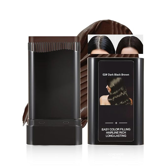 Hair Touch-Up Stick, Instant Gray Hair Cover Stick, Built-In Comb for Seamless Blending, Cream Concealer, Quick Temporary Cover