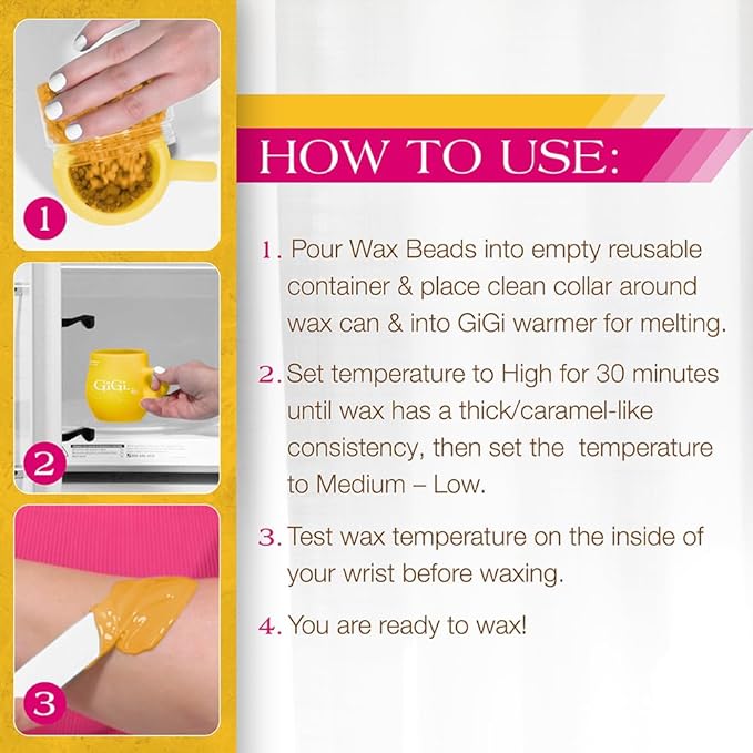 GiGi Microwave Wax Cup for Hard Wax Beads Silicone Cup