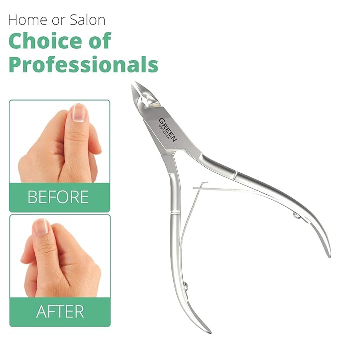 Professional Cuticle Trimmer Nail Cuticle Cutter Stainless Steel Cuticle Nippers with Sharp Blades of Cuticle Remover Clippers Manicure Tools Double Spring for Nail Care Pedicure Nail Tools (Silver)