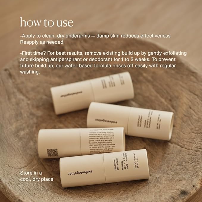 evolvetogether Aluminum Free Natural Deodorant for Women & Men | 4 Pack Travel Set | Neutralizes Odors, Soothes Skin | Vegan, Cruelty-Free, Baking Soda Free | Made in USA (Discovery)