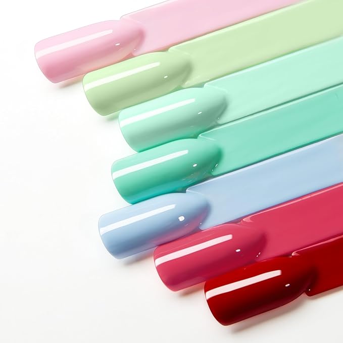 MAYCHAO 15ML Pale Green Gel Nail Polish 1Pc Light Green Gel Polish Soak Off UV LED Nail Polish Nail Art Starter Manicure Salon DIY at Home, 0.5 OZ