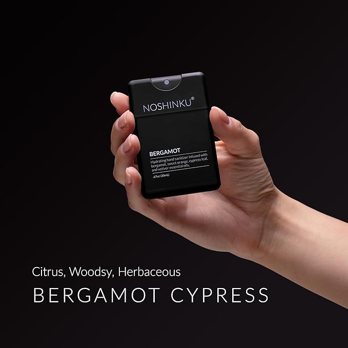 Noshinku - Refillable Hand Sanitizer Discovery Deux 4-Pack, Travel Size Sprayer, Hydrating Botanical Mist, Natural Ingredients, All Natural Fragrances, Sugarcane Derived Alcohol, No Parabens, No Dyes