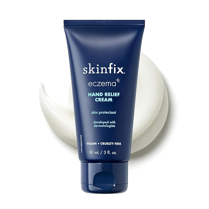 Skinfix Hand Relief Cream - 3 fl oz - Reduces Visible Redness, Stinging & Cracking for Dry, Sensitive Skin - Accepted by the National Eczema Association - Fragrance Free - Vegan, Cruelty Free