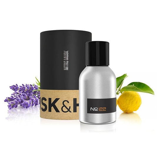 Premium Impression by Musk and Hustle No. 122, 1.5oz of Pure Concentrated Oil Cologne for Men, Crafted Using the Finest Ingredients.