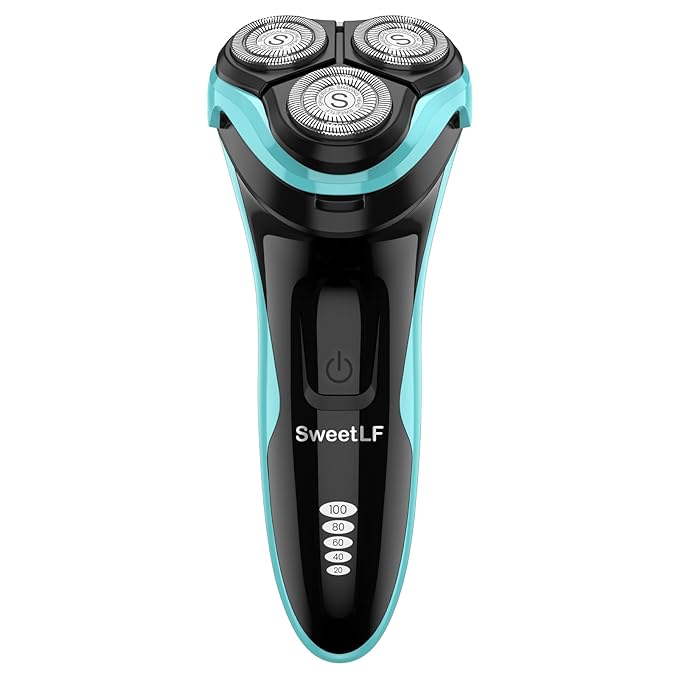 SweetLF Electric Razor for Men with Pop-Up Trimmer, IPX7 Waterproof Electric Shaver, Rechargeable Cordless Shavers for Men, Type-C, 120Mins Runtime, Plug & Play