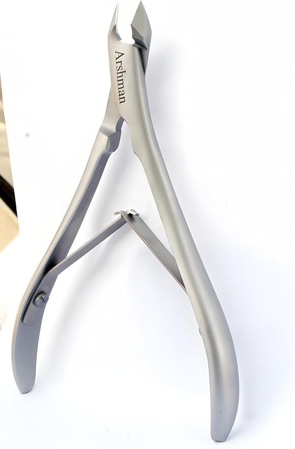 Cuticle Nippers Cuticle Clippers Trimmer Jaw Extremely Sharp Blades Stainless Steel Pusher Cutter Remover Pedicure Manicure Nail Nipper Tools with Double Spring