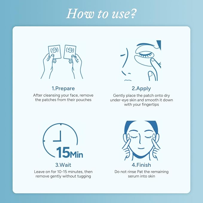 In My Eyes Caffeine Under Eye Patches - 5 Pairs Soothing Hydrogel Eye Masks, Hyaluronic Acid Hydrating Depuffing Anti-Wrinkle for Dark Circles & Fine Lines