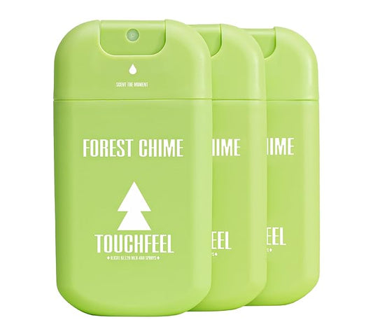 Power Mist Hand Sanitizer Spray, Scented Hydrating Hand Sanitizers Travel Size Refillable, Pocket Portable 3-Pack (Forest Chime) 0.93Fl Oz 460-Sprays Each