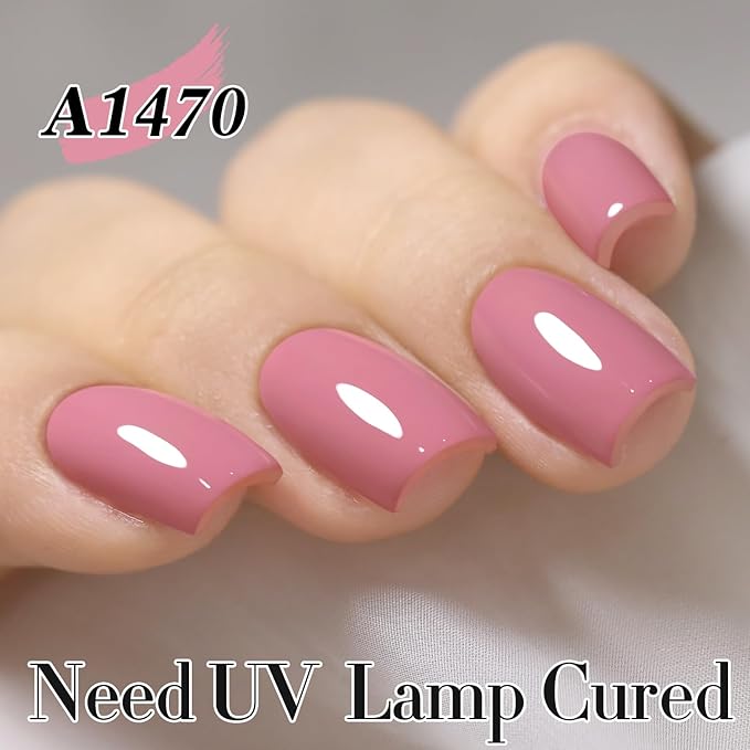 Double Rhythm 15ML Gel Nail Polish Pure Sheer Same Color Same Bottle Soak Off Gel Polish Art Manicure Salon DIY at Home for Women (Pale Pink-A1470)