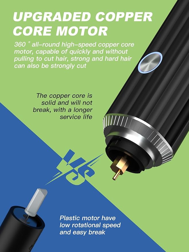 LED Display Ear and Nose Hair Trimmer Clipper for Men Women,2025 Rechargeable 2 in 1 Professional Painless Eyebrow & Facial Hair Trimmer with Powerful Motor