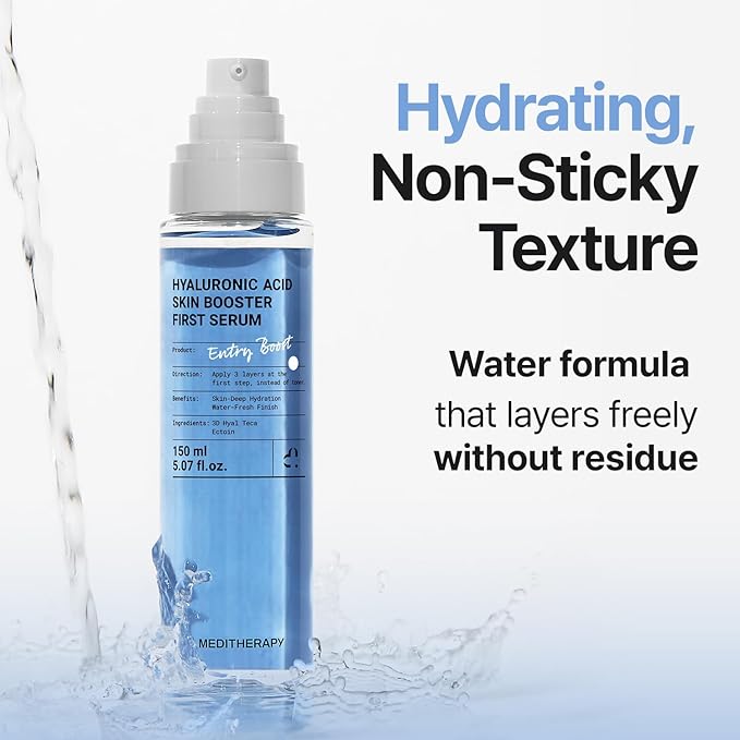 Meditherapy Hyaluronic Acid Serum XXL 150ml (5.07 fl.oz.) – Ultra Hydrating Serum for Glowing Skin, Non-Sticky, Anti-Aging & Wrinkle Care, Korean Skin Care