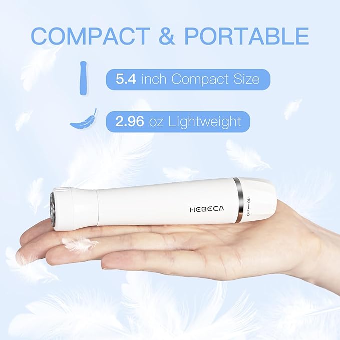 Nose Hair Trimmer for Women Men - Electric Rechargeable Facial Hair Remover for Ear Nose Eyebrow Trimmer, Portable Waterproof Eyebrow Trimmer White