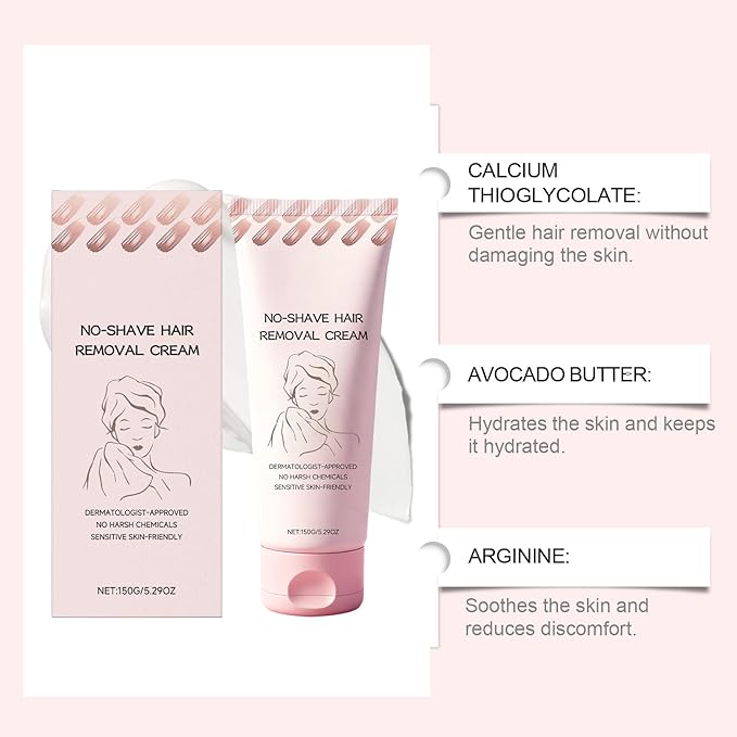 Shaving cream for women，bare basics hair removal cream， Suitable for Sensitive Skin Fast and Gentle, Moisturizes and Nurtures Skin, Leaving it Soft and Protected after Hair Removal