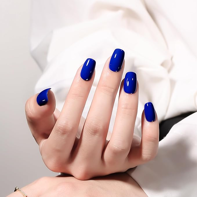 MAYCHAO 15ML Sapphire Blue Gel Nail Polish 1Pc Royal Bright Blue Nail Polish Soak Off UV LED Nail Gel Polish Nail Art Starter Manicure Salon DIY at Home, 0.5 OZ