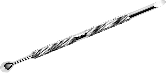 Rui Smiths Pro Cuticle Pusher with 2 Ends - Stainless Steel Manicure Tool - Style 102